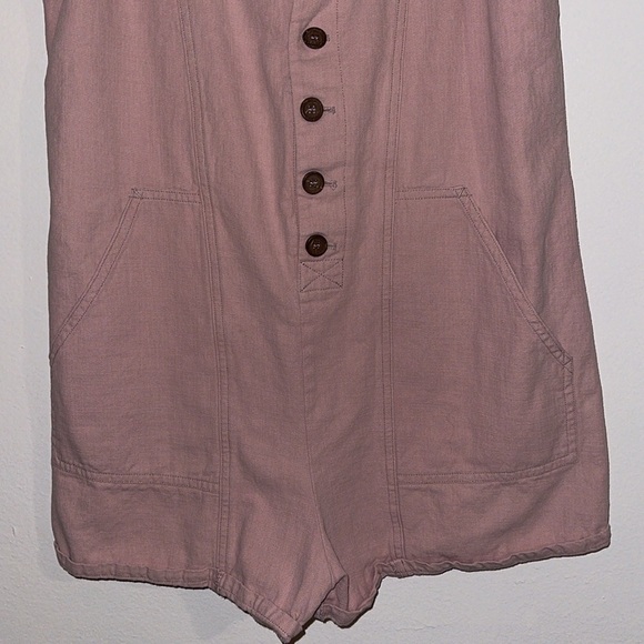🌹Wishlist Apparel Pink Button-Front Romper - Picture 3 of 8